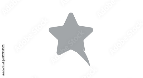Gray star shape symbol icon.