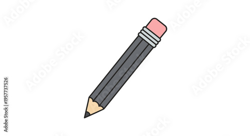 Gray Pencil with Pink Eraser.