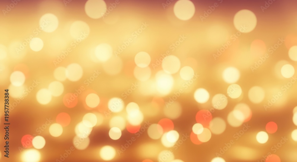 Obraz premium Golden Bokeh Lights Abstract Background with Warm Glow and Defocused Circles.
