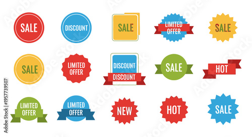 Collection of sale and discount labels 3.