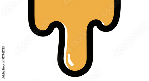 Honey dripping down slowly downwards.