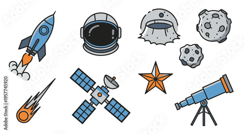 Space objects and astronomy equipment 2.