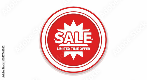Red Sale Discount Label Icon 2.