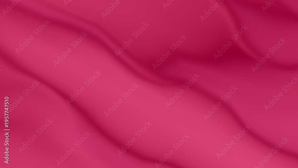 Obraz premium Waving magenta fabric background with soft folds and shadows