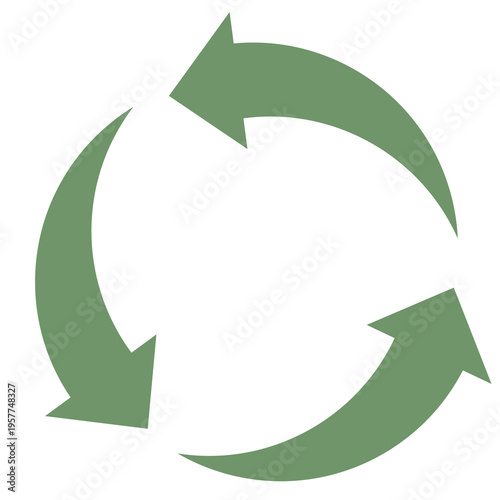 green recycling arrow. renewable ecological and natural icon element	
