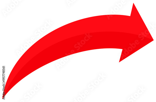 red arrow illustration in flat style	

