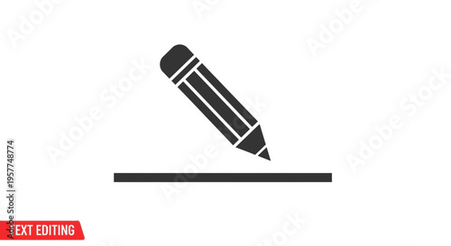 Black Pencil Writing on Line.