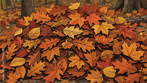 Autumn Leaf Pile Background for Fall Marketing & Seasonal Designs