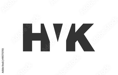 HVK logo design. Initial letter H V K bold font style for tech startups, consulting, corporate branding. Creative company name, headlines typography identity, trendy logotype.