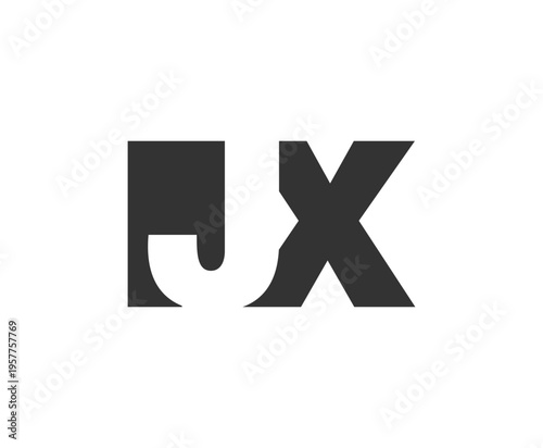 IJX logo design. Initial letter I J X bold font style for tech startups, consulting, corporate branding. Creative company name, headlines typography identity, trendy logotype.