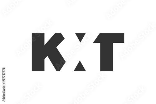 KXT logo design. Initial letter K X T bold font style for tech startups, consulting, corporate branding. Creative company name, headlines typography identity, trendy logotype.