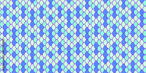 Vibrant blue and teal scale pattern.  Perfect for textile design, website backgrounds, or playful branding.  This repeating geometric motif evokes feelings of serenity and underwater beauty.