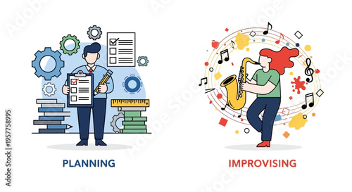 Embrace the balance between meticulous planning and spontaneous improvisation for business success and creative expression