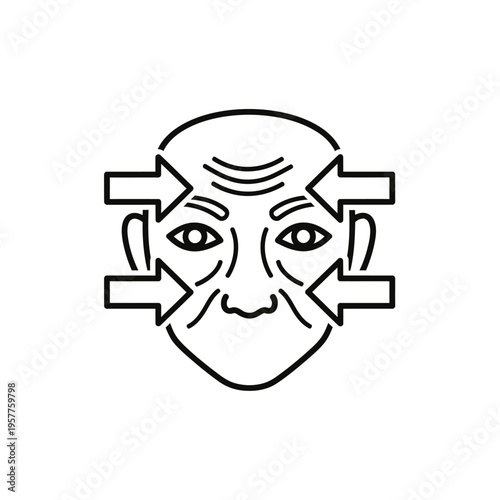 Facial Acupuncture Points and Pressure Therapy Illustration. Vector Illustrations. EPS Editable