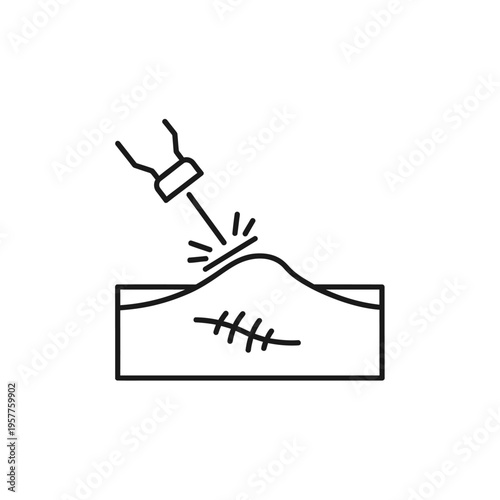 Medical Treatment for Wounded Skin with Injection Illustration. Vector Illustrations. EPS Editable