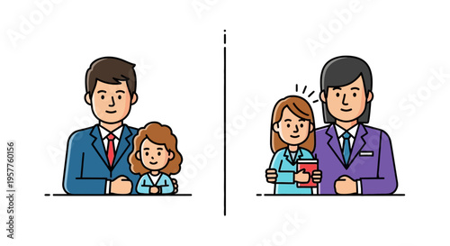 Diverse families represented by inclusive illustrated figures celebrating togetherness and modern relationships