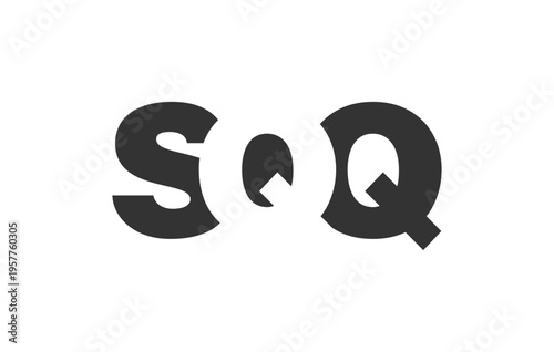 SQQ logo design. Initial letter S Q Q bold font style for tech startups, consulting, corporate branding. Creative company name, headlines typography identity, trendy logotype.