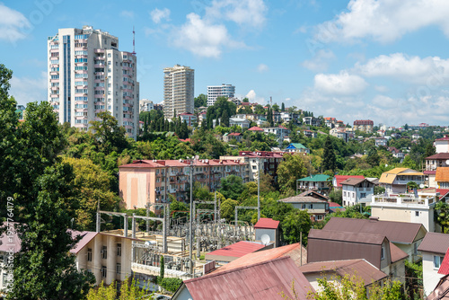 Bild auf Leinwand Residential buildings in Sochi, Russia