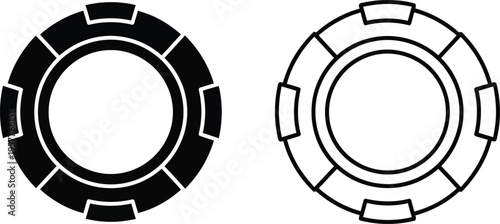 Gear wheel icons set Vector