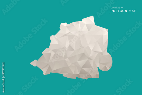 Holy See Map - Green and Gray Polygon Vector Illustration, Low Poly Geometric Design with Clean Minimal Style on Solid Background for Infographic Use.