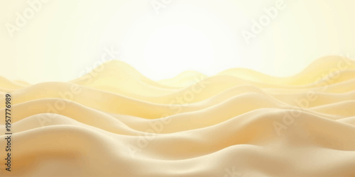 Abstract background vector illustration of a hot sunset over orange Sahara sand dunes in a dry desert wilderness landscape