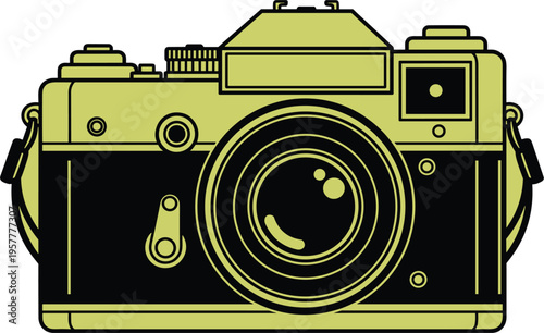 Vector Illustration of a Vintage Camera for Photography, Creative, and Digital Design Projects