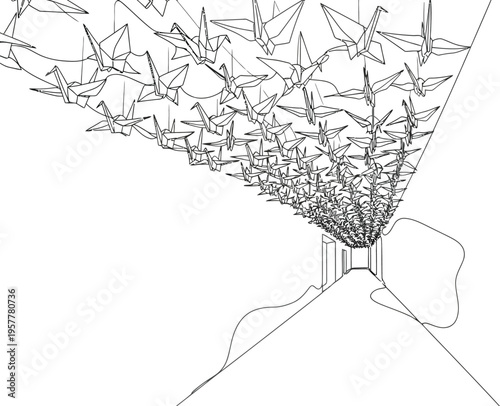 flock of birds taking flight