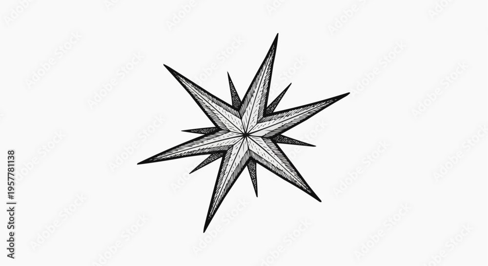 Obraz premium A minimalist starburst design element