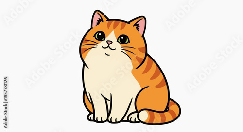 A cute orange kitten sitting down