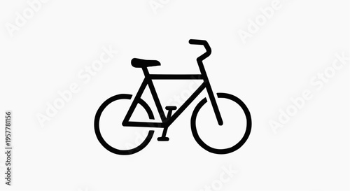 A minimalist black bicycle