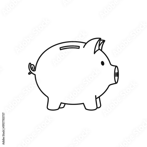 Piggy bank for saving money.