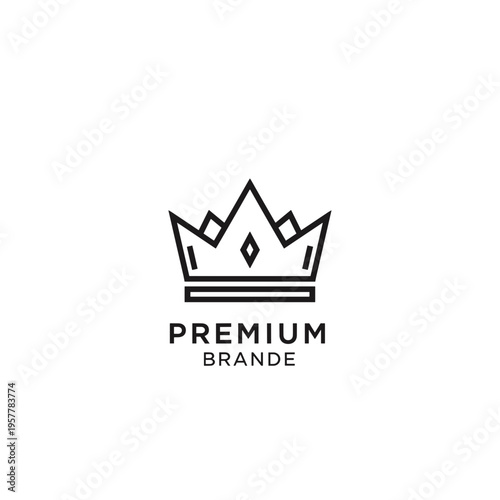 Premium brand crown logo symbol.