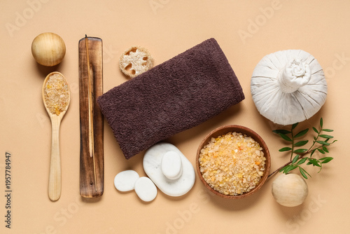 Spa composition with stones...