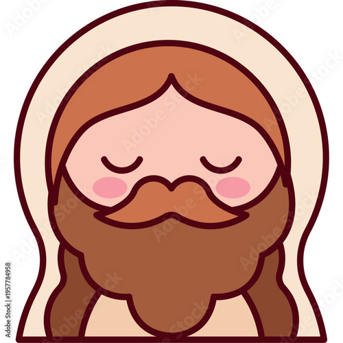  Jesus Christ Religious Character Flat Illustration