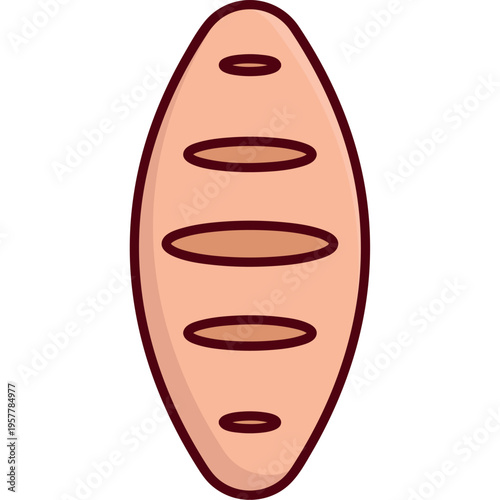 Fresh Bread Loaf Religious Food Symbol Illustration