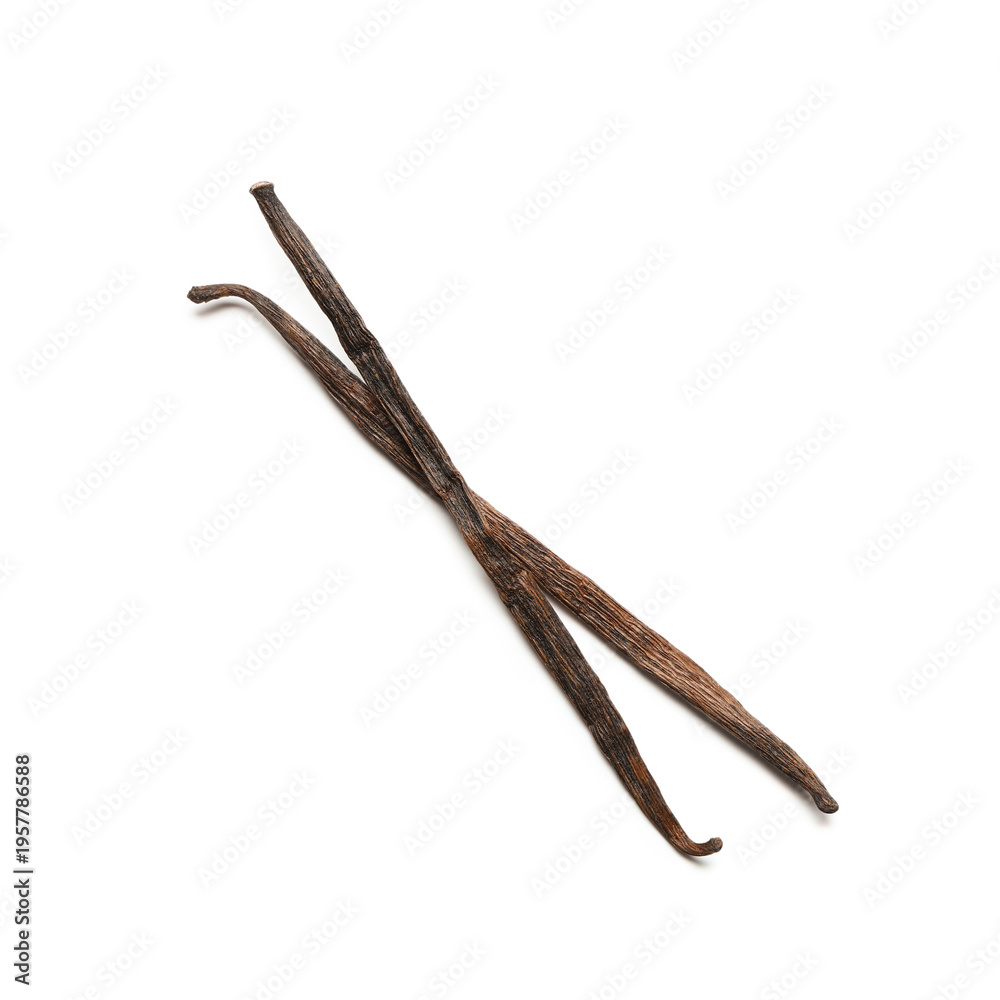 Obraz premium Aromatic vanilla pods isolated on white background