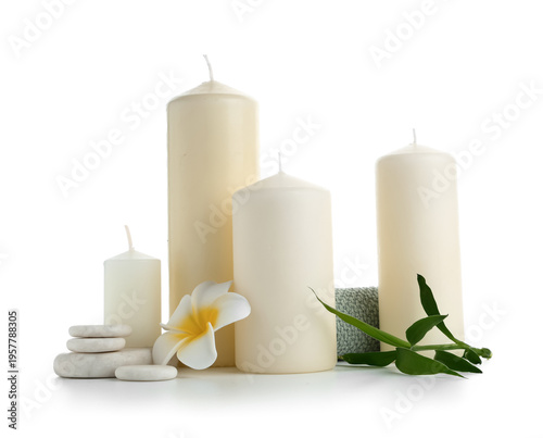 Spa composition with candle...