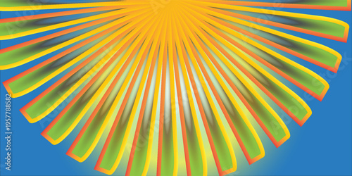 Comic background. Pop art texture. Starburst cartoon style. Anime design with explosion effect for print. Fun dot pattern. Blue backdrop with halftone gradient.