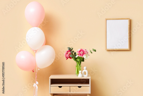 Interior of room decorated ...