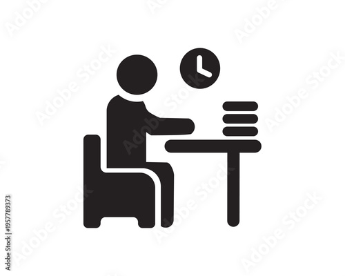 Job hiring Icon Flat Vector. Clean and minimal graphic design.