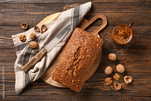 Board with delicious walnut...