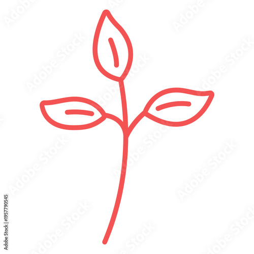 식물 잎 라인 드로잉 일러스트