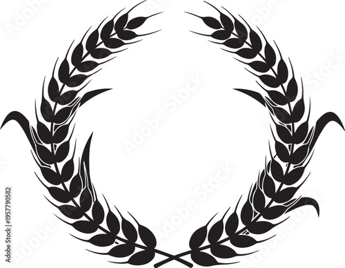 Laurel wreath symbol of victory and achievement in design