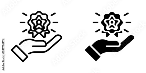 Loyal customer icon, element icon for design branding, print, and digital media