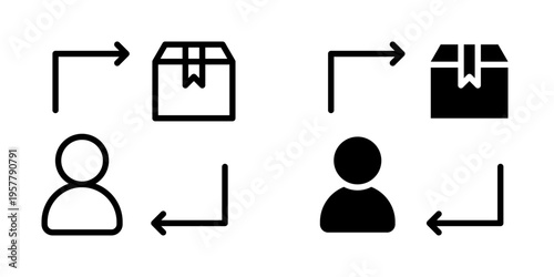 Direct marketing  icon, element icon for design branding, print, and digital media