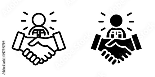 Broker icon, element icon for design branding, print, and digital media