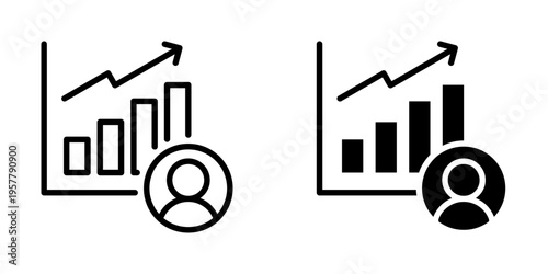 Self growth icon, element icon for design branding, print, and digital media