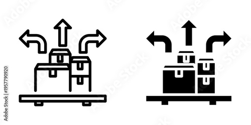 Distribution icon, element icon for design branding, print, and digital media
