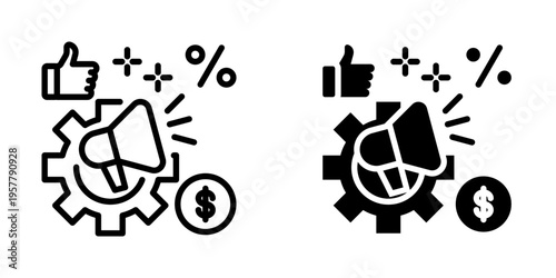 Marketing icon, element icon for design branding, print, and digital media