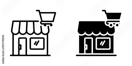 Retailer icon, element icon for design branding, print, and digital media